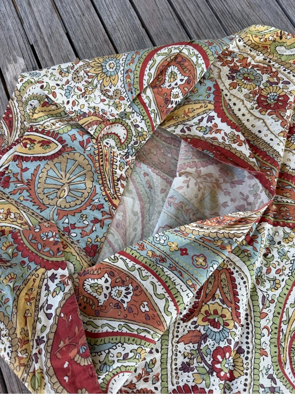 Pottery Barn Harper Paisley 3-Piece Organic Cotton Duvet Cover Set F/Q GUC